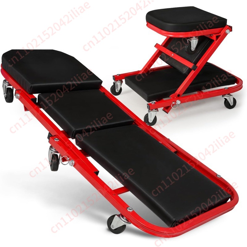 Garage Creeper Roller - Cadeira de Trabalho Dobrável de 36