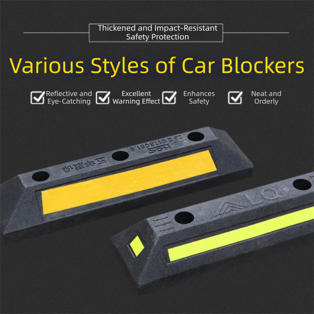 Garage Creeper Roller - Limitador de Estacionamento Reforçado de Borracha