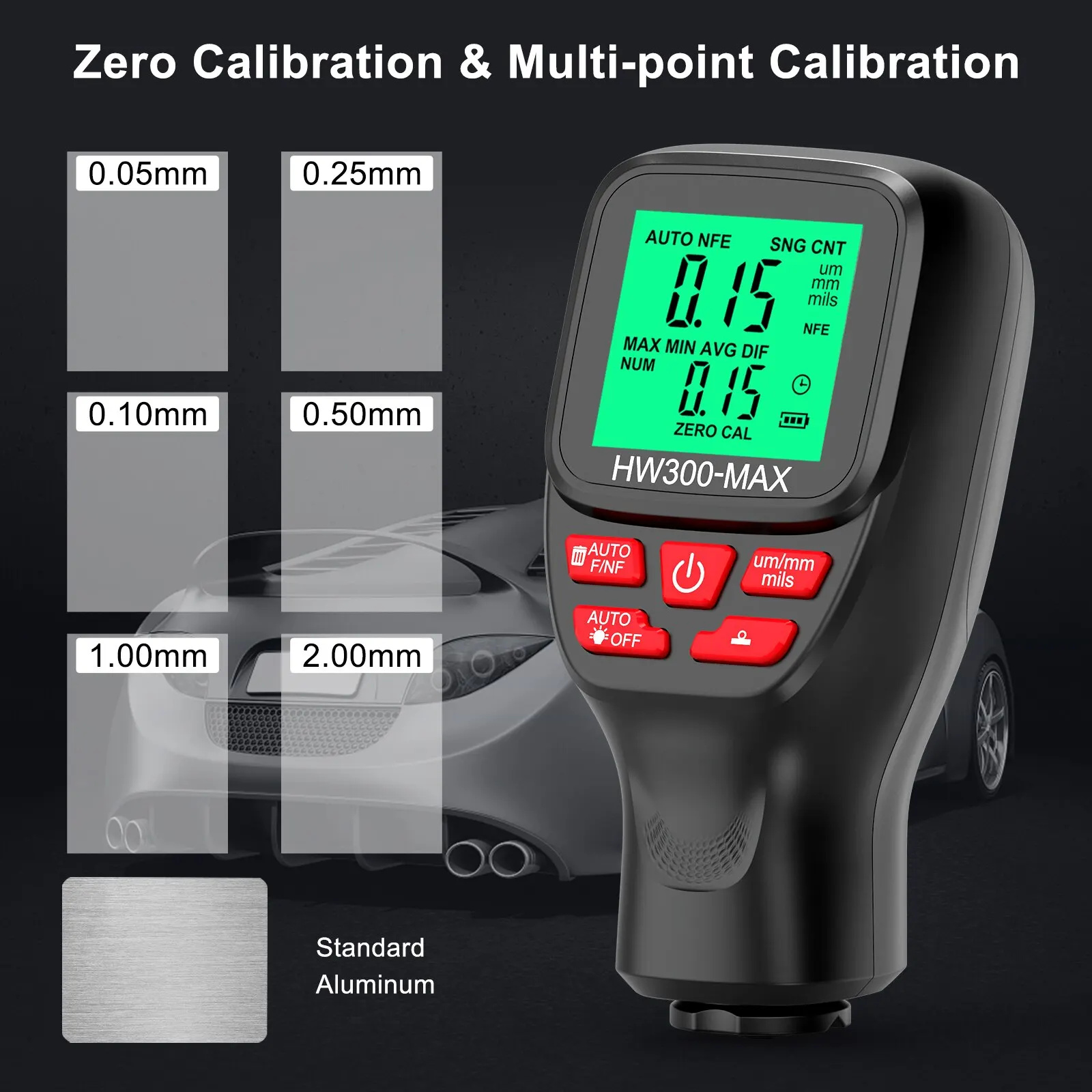 1 conjunto HW300-MAX revestime - Paint Thickness Gauge avaliação e preço